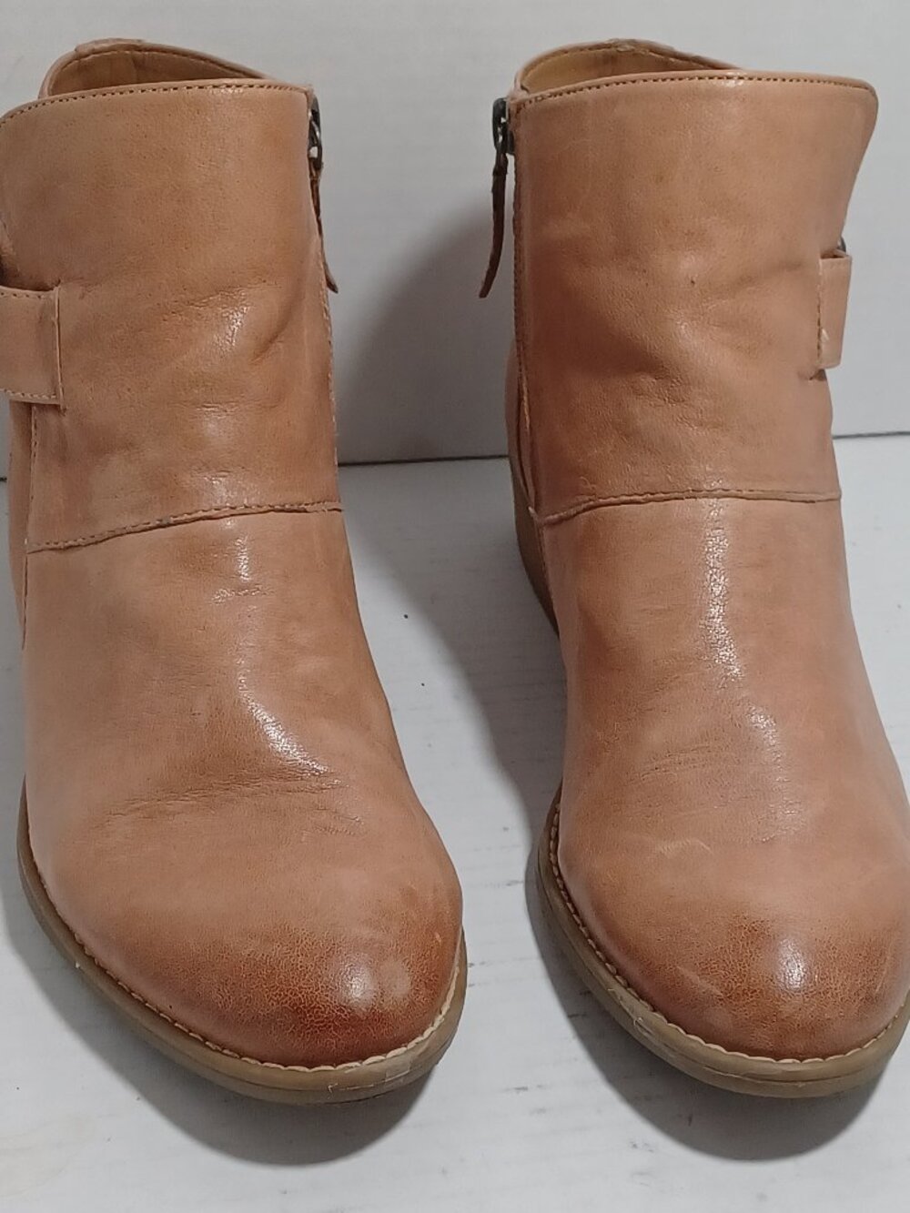 Dr. Scholl's Comfortiva Brown Soft Leather Ankle Boots Size 8